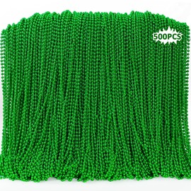 500PCS St Patricks Day Necklace, St Patricks Day Beads Necklace Accessory Set, Mardi Gras St Patricks Costumes Necklaces, Festive Accessories for Mardi Gras St. Patricks Parade Throws Decorations