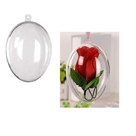 FAIRY TAIL & GLITZER FAIRY 30 Easter Eggs for Filling Acrylic Glass 8 cm Easter Decoration Plastic Eggs Egg Transparent Transparent