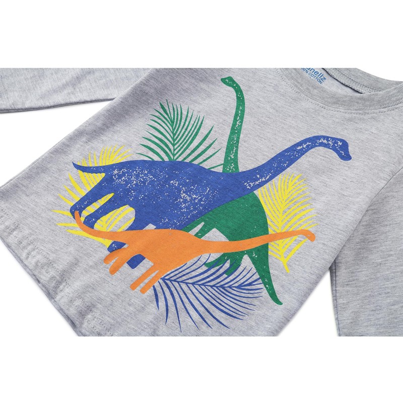 Junellz 3 years boy dinosaur pajams cotton boy pjs set