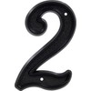 HIllman 844042 6-Inch Plastic House Number 2 , Black