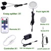 AIBOO 12V LED Under Cabinet Lights Kit 6 Pack Black