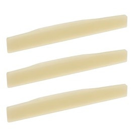 SING F LTD 3PCS Unbleached Buffalo Bone Bridge Saddle Compatible with Martin Style 6-String Acoustic Guitars Parts 73.66 x 2.73 x 10.16mm