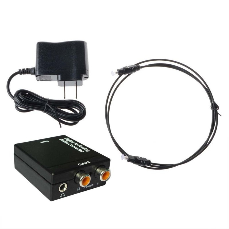 EDTREE Digital Optical Toslink Coaxial to Analog RCA Audio Converter