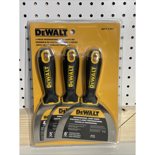 DeWalt Professional Joint Knife Set, 3 Piece, 4in, 5in, 6in