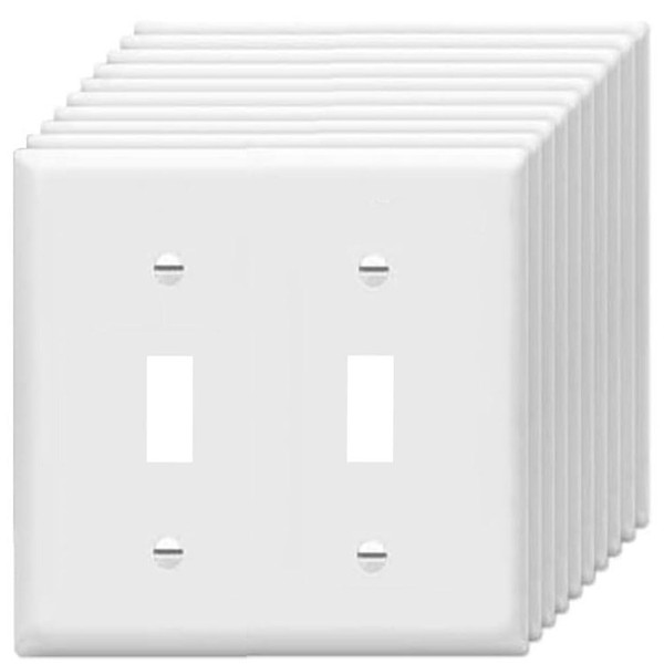 Toggle Light Switch Wall Plates 2-Gang Switch Electrical Cover Plate