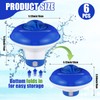 Funnymoom 6 Pcs Pool Floating Chlorine Dispenser 5 Inch Floating