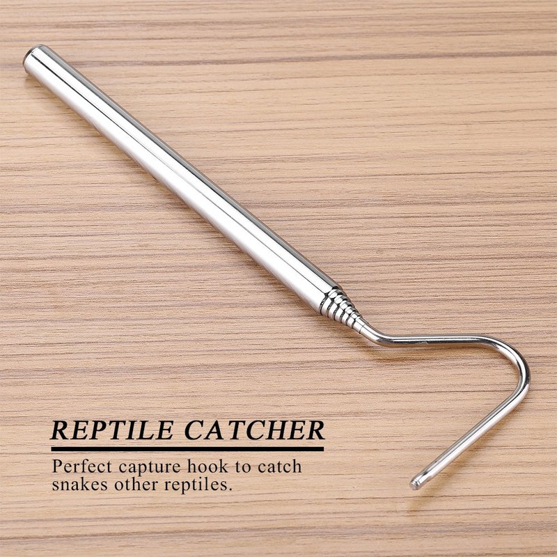 Zerodis Extendable Snake Capture Hook, Stainless Steel Telescoping Snake Catcher