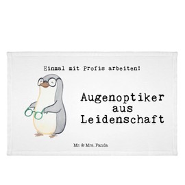 Mr. & Mrs. Panda Guest towel eye optician of passion - gift, thank you, terry towelling, optometrist, work, sports towel, guest towel, glasses shop, retirement, anniversary, ophthalmologist, children's towel