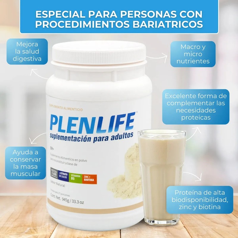 Proteina Br Plenlife Suplemento Alimenticio Polvo 945 Gr Natural