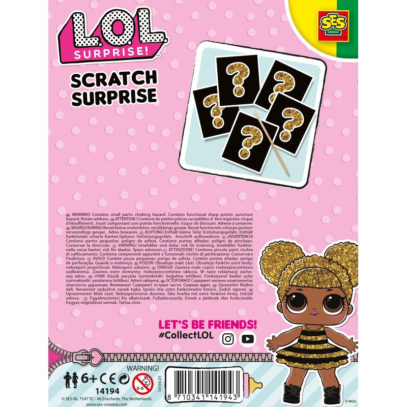 ES SES creative 14194 L.O.L L.O.L. Surprise Scratching Pictures -