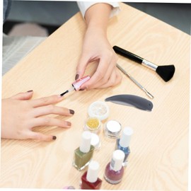 Healeved 6pcs Ox Horn Nail Files Double-sided Manicure Tools for Grinding and Polishing Compact and Portable Nail Trimming Accessories for Home and Salon Use