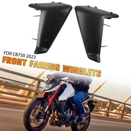 CHIFUN Front Spoiler Winglet Downforce Motorcycle Fairing Aerodynamic Side Panels Air Deflector Replacement for Honda CB750 CB 750 Hornet 2023 2024(Matte Black)