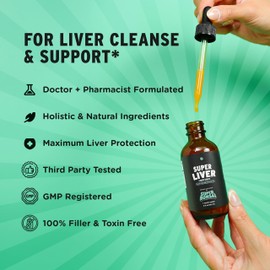 SUPERBONSAI Super Liver Support with Milk Thistle - All Natural Liver Cleanse Detox & Repair Aid - Doctor-Formulated Liver Supplement - Liquid Herbal Formula for Liver Health - 2 Month Supply (2 Pack)