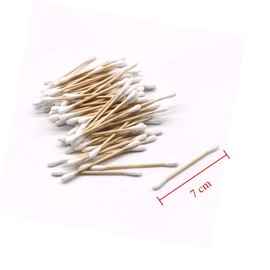 Cotton Buds 6 Pack 600pcs Cotton Swabs Bamboo with Wooden Handles for Makeup Clean Care Ear Cleaning Wound Care Cosmetic Tool Double Head Biodegradable Eco Friendly