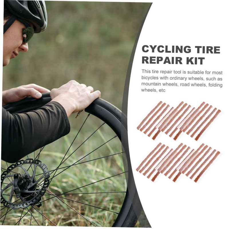 ULTECHNOVO 60pcs Tire Repair Kit Self Vulcanizing Strips for Car