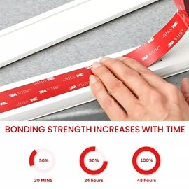 Heavy Duty Double Sided Tape, Mounting Foam Tape, Heavy Duty Waterproof Multipurpose VHB 5952 for Automotive, Arts and Crafts, Office, Home & Office Décor [8mm (0.3") x 6.0m (19.7ft)]