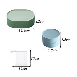 Tucireat Soap Box Solid Shampoo Pack of 4 Soap Box Travel Waterproof Soap Dish with Lid Multifunctional Waterproof Soap Box Portable Travel Soap Box Soap Box Travel with 10 Soap Bags