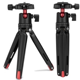 REFLEX CAMERA Premium Quality Desktop Tripod With 360° Ball Head – Aluminium Build, 5kg Load Capacity, Quick Release Plate, Bubble Level, Compact Mini Tripod Stand For Cameras & Phones