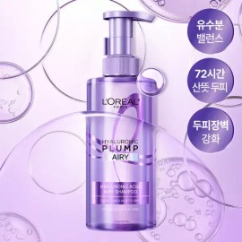 L'Oréal Paris [로레알파리] [수분볼륨UP]히알루로닉 플럼프 에어리 샴푸/컨디셔너 440ml 2개+헤어제품100ml(랜덤) [샴푸X2] [L'Oreal Paris] [Moisture Volume UP] Hyaluronic Plump Airy Shampoo/Conditioner 440ml 2 pcs + Hair Product 100ml (Random) [Shampoo X2]