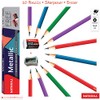 NATARAJ Easy Grip Triangular 10 Pencils Eraser Sharpener Pack –