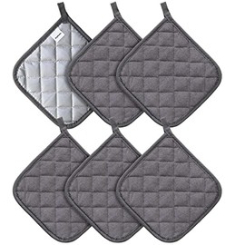 Joyhalo 6 Pack Pot Holders for Kitchen Heat Resistant Pot Holders Sets Oven Hot Pads Terry Cloth Pot Holders for Cooking Baking
