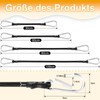 JiangLin Pack of 4 Elastic Straps with Hooks, 100 cm