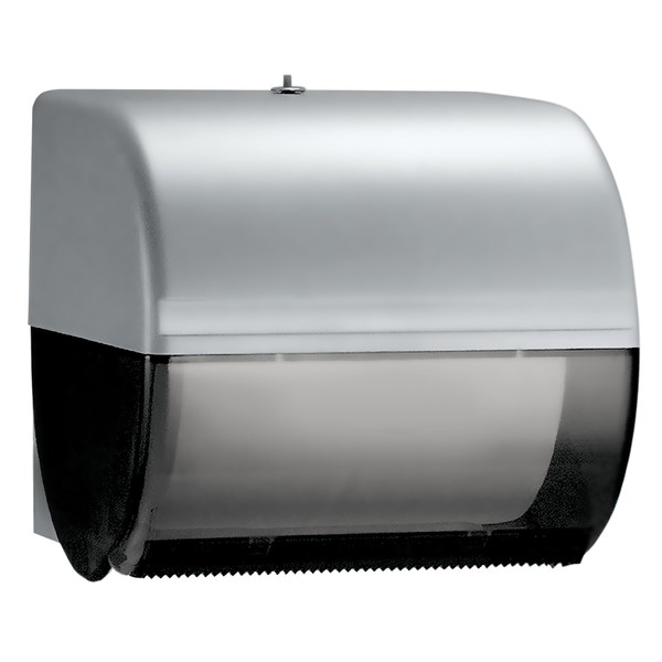 Kimberly-Clark Professional™ Omni Roll Hard Roll Towel Dispenser (09746), Black, for 1.5" Core Roll Towels, Compact Dispensing, 10.5" x 10.0" x 10.0" (Qty 1)