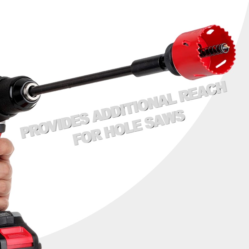 GEINXURN Tools Hole Saw Extension Chuck, 10-Inch x 3/8-Inch Hex