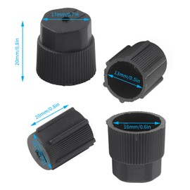 Klanata 10pcs Universal AC Valve Cap, Air Conditioning Valve Caps Air Conditioning Service Cap A/C Repair Refrigerant Charging Port Cover Auto Accessory AC Charging Port Caps