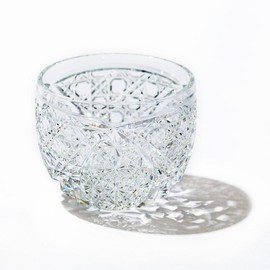 Taimuro Kobo TB5100-30 Crystal Edo Kiriko Guinomi (Transparent) Crystal Edo Kiriko with Chrysanthemum Connection, Made in Japan