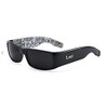 Locs Sunglasses Hardcore Black 0103, Black / Bandana White, Adult,