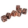 7pcs Metal Dice Set Exquisite Square Inlaid Skull Pattern Dice