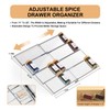 Spice Drawer Organizer with 24 Spice Jars, 355 Spice Labels,