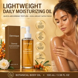 Dermiqua Actinic Keratosis Oil, Dermique Sun Damage Repair Body Oil, Moisturizing Botanical Oils with Vitamin C, Sea Buckthorn, Camellia Oil,for Uneven-Looking Skin,for Dry, Rough-Looking Skin (2pcs)