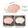 Ceramic Soap Holder, Sea-Shell Soap Tray with Self Draining, Soap