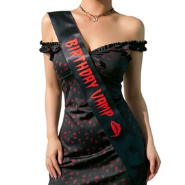 Birthday Vamp Sash, Gothic Emo Birthday Girl Sash, Vampire Don't Age Gift
