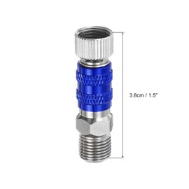 PATIKIL 1/8 Air Brush Connector Adapters, 2pcs Air Brush Quick Connect Air Brush Quick Release Disconnect for Air Brush Hose, Blue