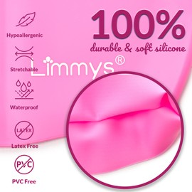 Limmys Kids Swimming Cap - 100% Silicone Kids Swim Caps for Boys and Girls - Premium Quality, Stretchable and Comfortable Swimming Hats Kids- Available in Different Attractive Colors (Dark Pink)