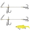 Pack of 2 stinger hooks with leader system, screw in