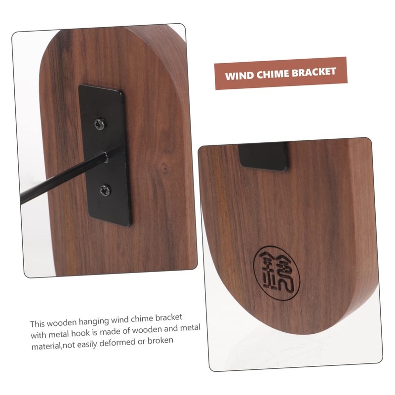CORHAD Hanging Wind Chime Bracket Wooden Wall Mount Easy Install