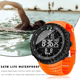 PALADA Men's Digital Sports Watch Waterproof Tactical Watch with LED Backlight Watches for Men