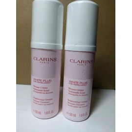 Clarins 2-PACK Clarins White Plus Mousse Cleanser 1.6 fl oz / 50 ml, SEALED