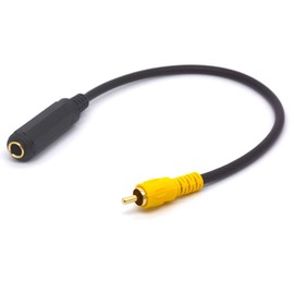 HTGuoji 6.35mm RCA Cable,Gold Plated 1/4 inch TRS Female to Single RCA Male Adapter Cord 30cm
