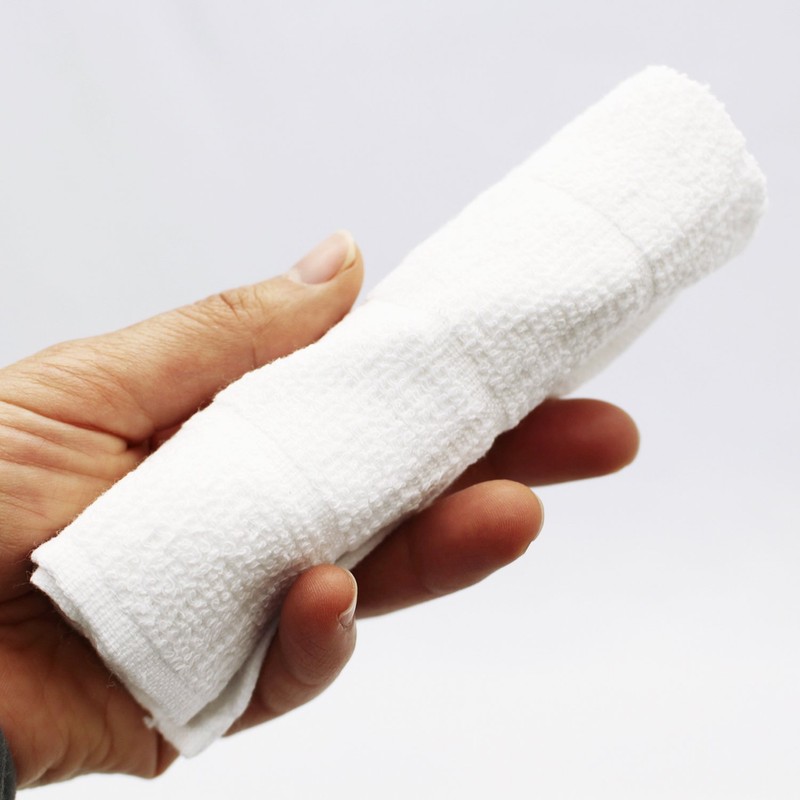Grid Pattern Hand Towels, For Commercial Use, 10 Pieces, 100%