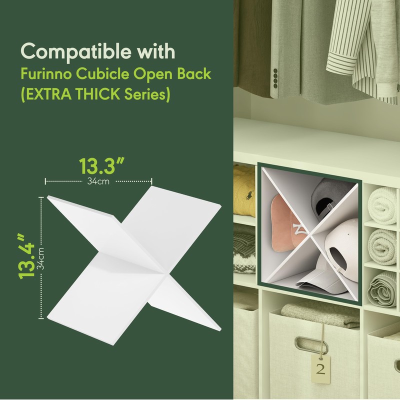 Furinno Cubicle X-Shelf Cube Organizer Insert (Does not fit IKEA