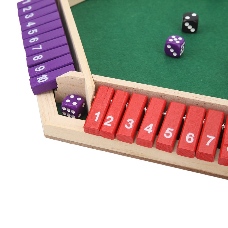 Shut The Box Dice Game 6 Player 6 Color Sided