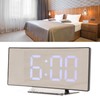 Mirror Digital Alarm Clock Temperature Display LED Curved Mirror Digital