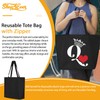 shop4ever Queen of Hearts Heavy Canvas Tote with Zipper Reusable