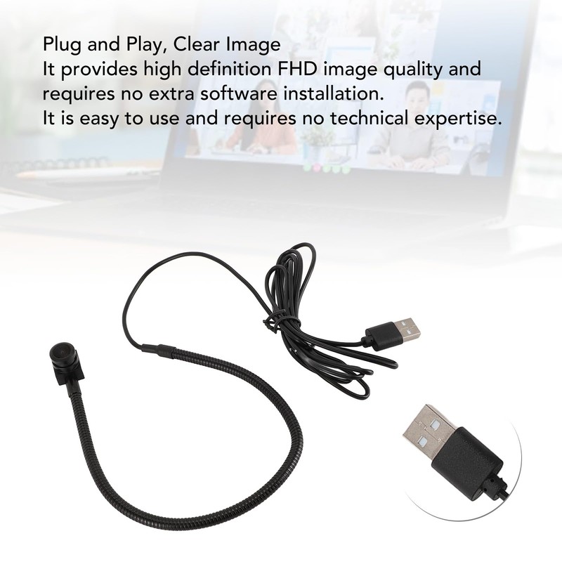 2MP USB Center Webcam, 1080P FHD Middle Screen Webcam, Fixed