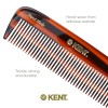 Kent 5.7" Handmade Wide Tooth Detangling Comb - Tortoiseshell